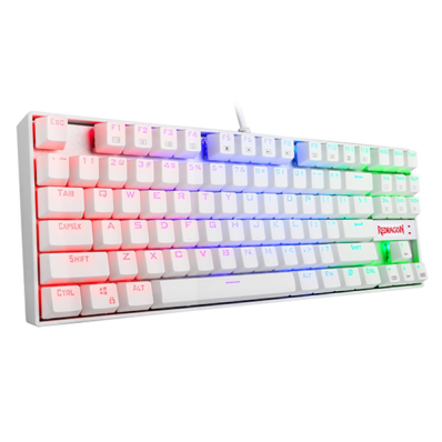 Teclado Redragon K552W-RGB Kumara Meca WHT Esp Red