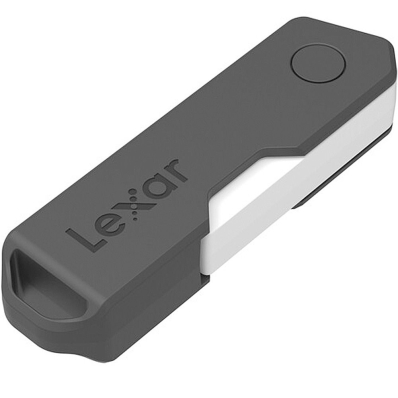 Pendrive Lexar USB 2.0 128 GB Jumpdrive TWISTTURN2 LJDTT2 - Preto/Branco