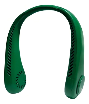 Ventilador De Pescoço Portátil (3 Velocidades) Recarregável Estrutura Verde-musgo Pás Branco Diâmetro 10 Cm Material Das Pás Plástico