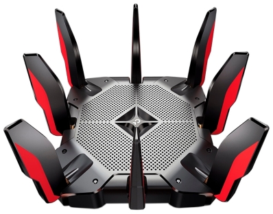 Roteador Wireless TP-Link Archer AX11000 Wi-Fi 6 Tri-Band Preto/Vermelho