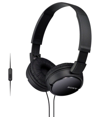 Fone de Ouvido Sony Professional MDR-ZX110AP Extra Bass Preto