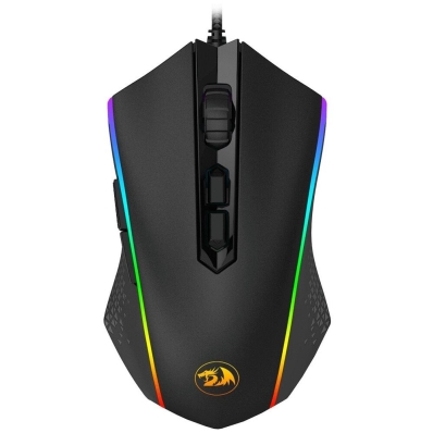 Mouse Gamer Redragon Memeanlion Chroma M710 com Fio Preto/Vermelho