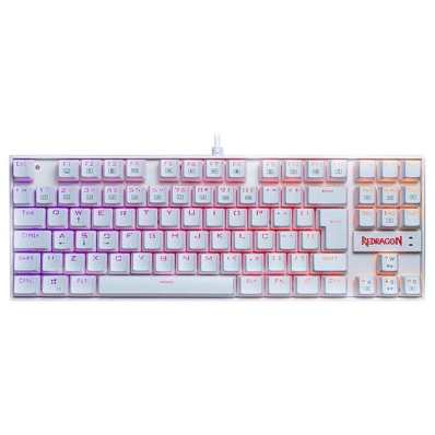 Teclado Gamer Redragon Kumara K552W-RGB Branco (Portugues com Fio)