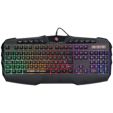 Teclado Gamer Elg TGHMPF Pulse Fire Hibrid Mechanical Splash Proof Portugues