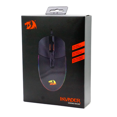 Mouse Gamer Redragon Invader M719-RGB / 10000 Dpi - Preto