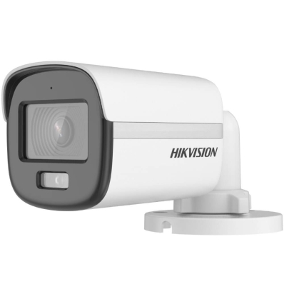 Camera de Vigilancia Hikvision Bullet DS-2CE10DF0T-PFS Colorvu 2.8MM 1080P - Branco/Preto