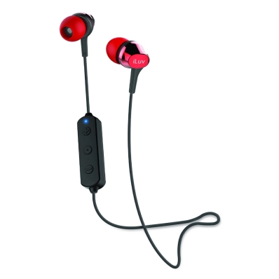 Fone de ouvido Iluv In-Ear Partyon Air V5.0 Earphone com MicroFone de ouvido e Controle Vermelho - Ptyonairrd