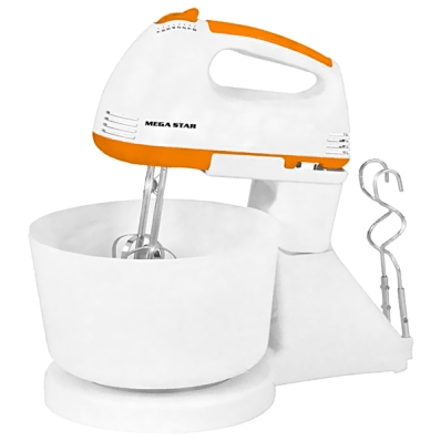 Batedeira Megastar GE-230G 300 Watts 220V ~ 50/60 HZ - Branca/Laranja