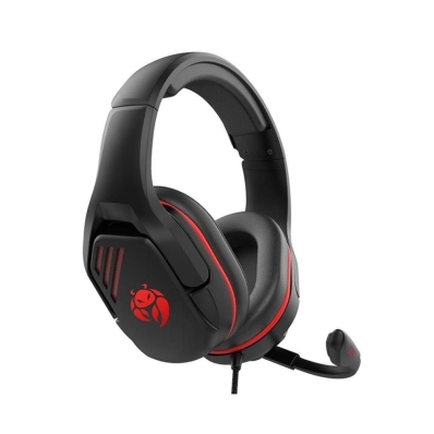 Fone de Ouvido Gamer Krab Hammer KBGH30 3.5MM - Preto/Vermelho