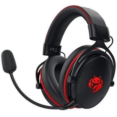 Fone de Ouvido Gamer Krab Bloodstone KBGH50 3.5MM - Preto/Vermelho