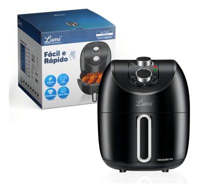 Fritadeira Sem Oleo Air Fryer Facil E Rapido 3,8 Litros 1200w Rfe:7004 Coleção Fit Lumi