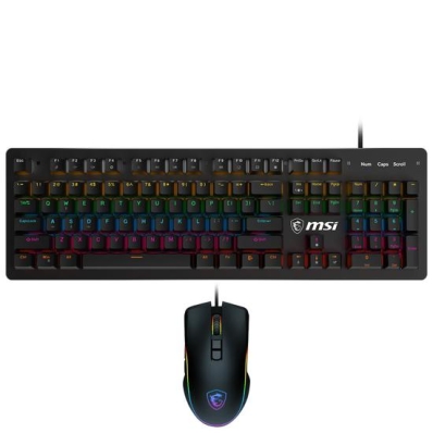 Tec/Mouse MSI Forge GK300 RGB USB Preto Usa