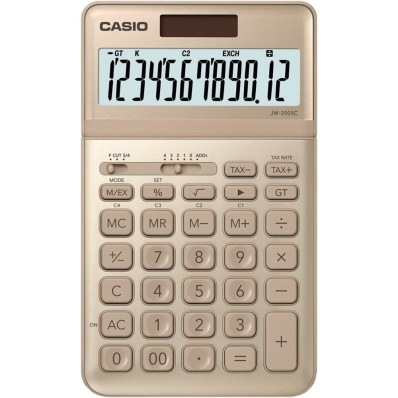 Calculadora Casio JW-200SC-GD (12 Digitos) - Dourado