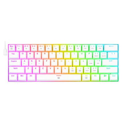 Teclado Mecanico Redragon Dragonborn K630W-RGB / Switch Brown / Usa / Branco
