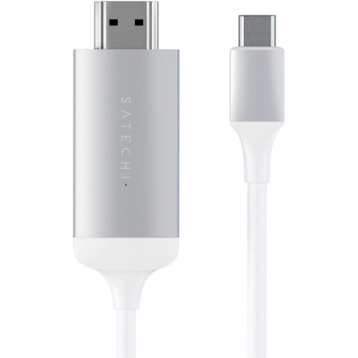 Cabo USB Tipo-C A HDMI Satechi ST-Chdmis (1.8M) Prata