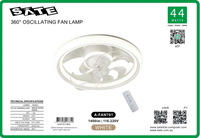 Ventilador de Teto Sate c/Luminaria A-FAN701 44W