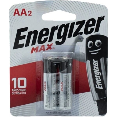 Pilha Energizer Max AA Alcalina BP2 (2 Unidades)