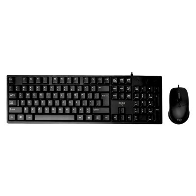 Kit Mouse e Teclado Aigo WQ1808 / com Fio - Preto
