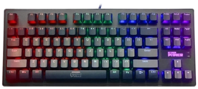 Teclado Gamer Elg FLKTM002 Flakes Power Hyper Power Mecanico USB Ingles