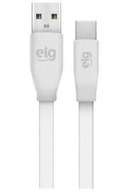 Cabo USB-C Elg Tcusbe Injetado Em PVC 3.4A 15W (1.25 Metros) Branco