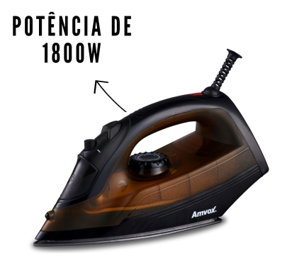 Ferro De Passar Roupa A Seco Amvox Af 1606 Cor Preto