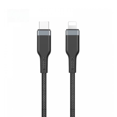 Cabo USB-C A Lightning Wiwu PT-04 Platinum - Preto 2 Metros