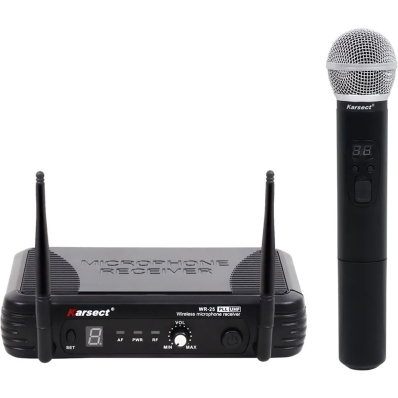 Microfone Sem Fio Karsect WR-25/HT-25A - Preto