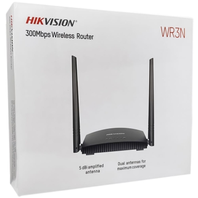 Roteador Hikvision DS-3WR3N 2.4 GHZ 300 MBPS - Preto