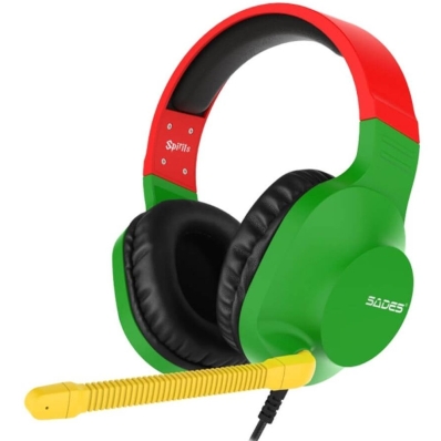 Fone Auricular Gamer Sades Spirits SA-721 - Rojo/Amarillo/Verde