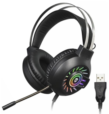 Headset Gaming Sate King Fight GH-551 RGB 7.1 Surround com Fio USB - Preto