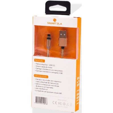 Cabo Magnetico Smartzla USB 2.0 para Lightning SAT-C005 (1 Metro) - Prata