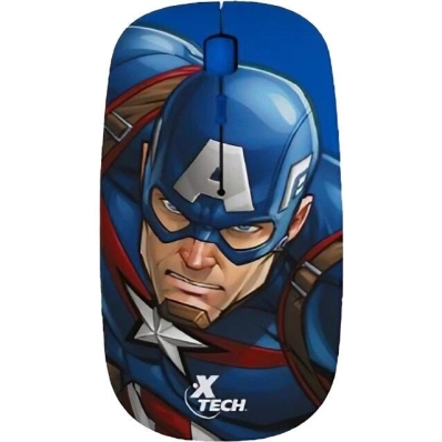 Mouse Wireless Xtech Captain America - Sem Fio XTM-M340CA - Azul