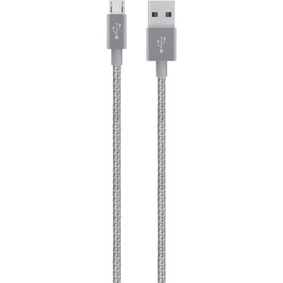 Cabo USB/Micro USB Belkin F2CU021BT04-Grey 1.2 Metros - Cinza