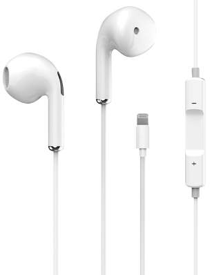 Fone de Ouvido com Fio Yookie XP206 Lightning - Branco