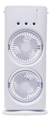 Ventilador Portátil Umidifiador Doméstico De Cabeça Dupla Elétrico Luz Estrutura Branco Pás Branco 10w Swave