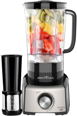 Liquidificador Britania Inox BLQ1380 1200W de 12 Velocidades + Turbo 110V/60HZ