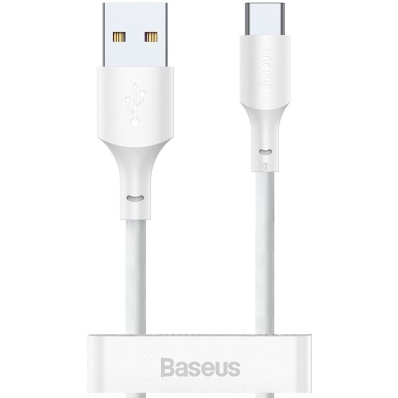 Cabo USB-A para USB-C Baseus Simple Wisdom TZCATZJ-02 40W 1.5 Metros (2 Pecas) - Branco
