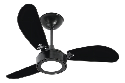 Ventilador Teto 3 Pás 130w Preto Led Venti Delta