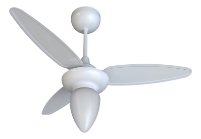Ventilador De Teto Com 3 Pás Wind Ventisol Estrutura Branco Pás Branco