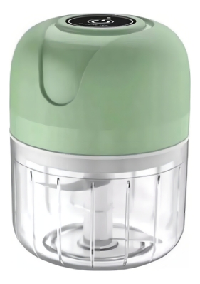 Mini Multiprocessador Fatiador Usb Sem Fio 3 Em 1 Alimentos Cor Verde-claro