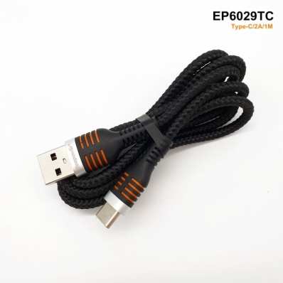 Cabo USB p/ USB-C Ecopower EP-6029TC 1M Black