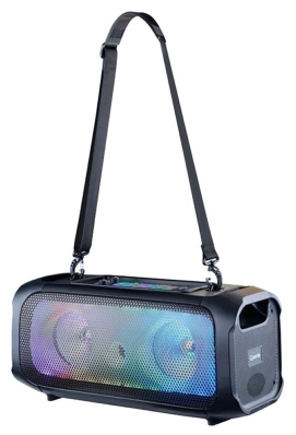 Caixa de Som Quanta Stylefest QTSBT300 2X 6" 300W 300W/ USB/ FM/ DJ/ TWS com 1 Microfone