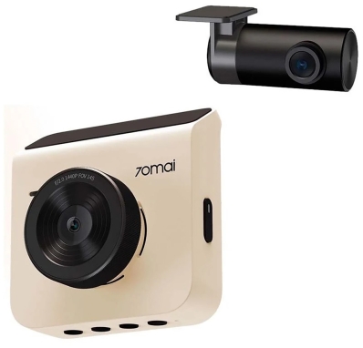 Camera para Carro Xiaomi 70MAI Dash Cam A400-1 + Camera Traseira Marfim