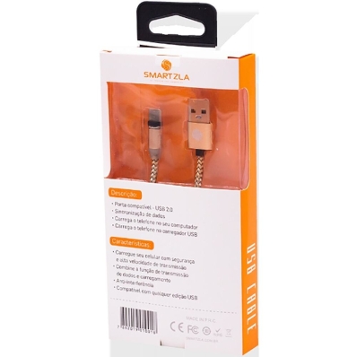 Cabo Magnetico Smartzla USB 2.0 para Lightning SAT-C005 (1 Metro) - Dourado