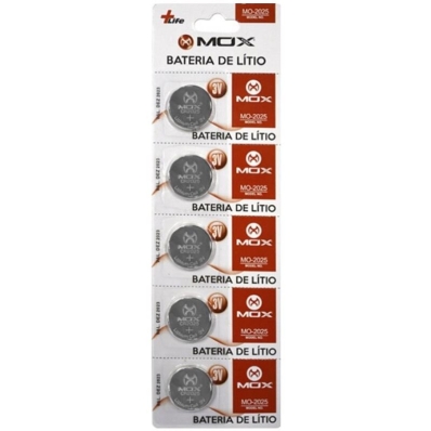 Bateria de Litio Mox MO-2025 3V (5 Unidades)