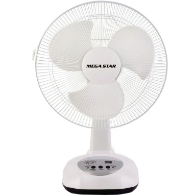 Ventilador de Mesa Mega Star FAN406 Recarregavel 220V - Branco
