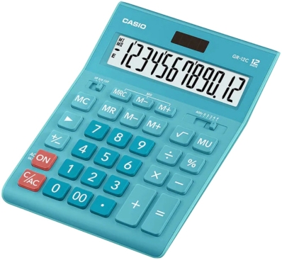 Calculadora Casio GR-12C-LB (12 Digitos) - Azul Claro