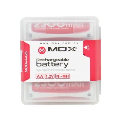 Pilha Mox MOB4AA23 - AA - 2300MAH - 4 Unidades - Recarregavel