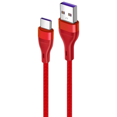 Cabo USB-A para USB-C Kolke KCC-8573 (1 Metro) - Vermelho