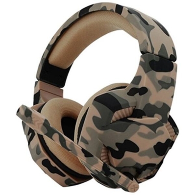 Fone de Ouvido Gaming Satellite com Microfone AE-367C Army USB 3.5MM Camuflado